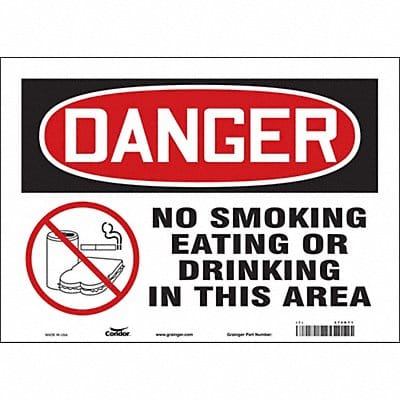Safety Sign 10 in x 14 in Vinyl