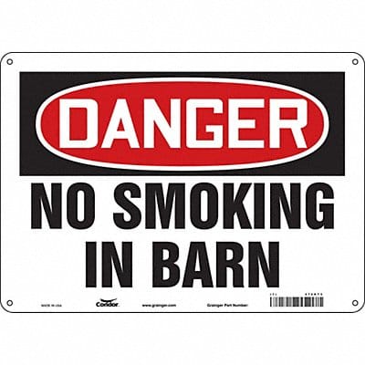 Safety Sign 10 in x 14 in Aluminum