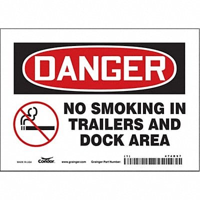 Safety Sign 5 in x 7 in Vinyl