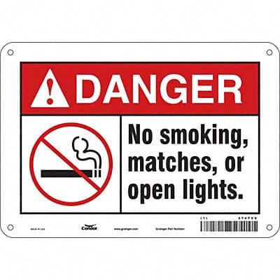 Safety Sign 7 in x 10 in Aluminum