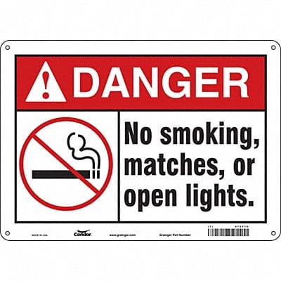 Safety Sign 10 in x 14 in Aluminum