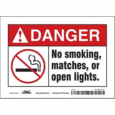 Safety Sign 5 in x 7 in Vinyl
