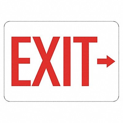 Exit Sign 7 in x 10 in Plastic
