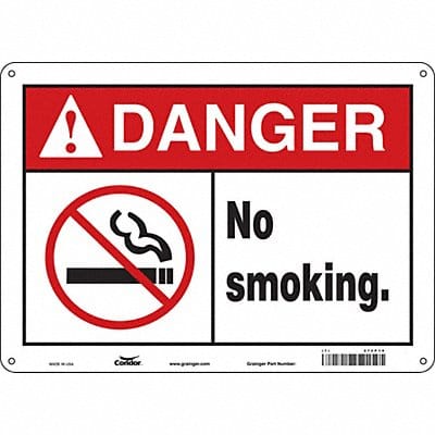 Safety Sign 10 in x 14 in Aluminum