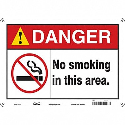 Safety Sign 10 inx14 in Polyethylene