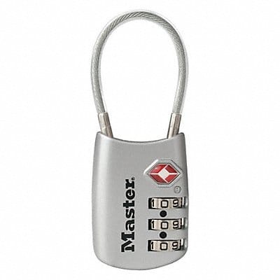 Combination Padlock 1 2/3 in Oval Silver