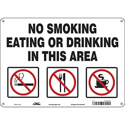 Safety Sign 10 in x 14 in Polyethylene
