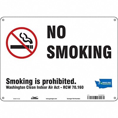 Safety Sign 10 in x 14 in Aluminum