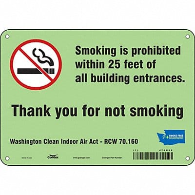 Safety Sign 7 in x 10 in Aluminum