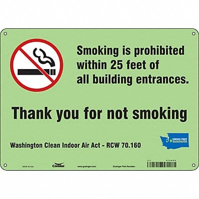 Safety Sign 10 inx14 in Aluminum