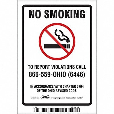 Safety Sign 5 inx3 1/2 in Vinyl