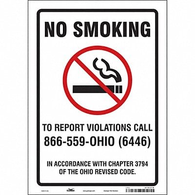 Safety Sign 14 in x 10 in Vinyl
