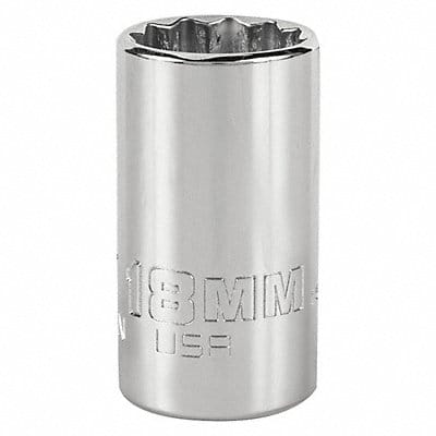 Socket Steel Chrome 18 mm