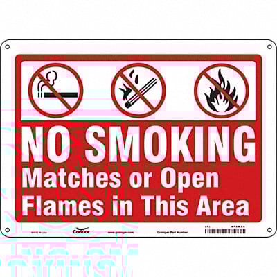 Safety Sign 10 in x 14 in Polyethylene