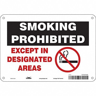 Safety Sign 7 in H x 10 in W Aluminum