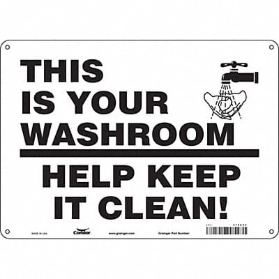 Safety Sign 10 in x 14 in Aluminum