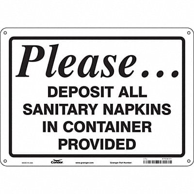 Safety Sign 10 in x 14 in Aluminum