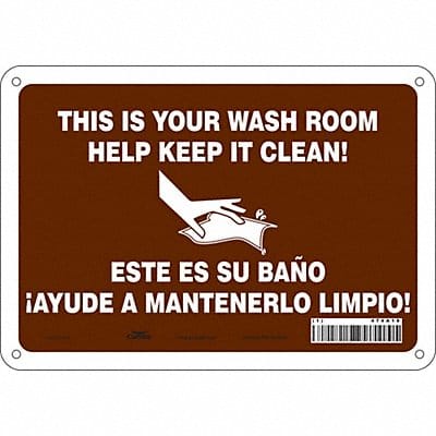 Safety Sign 7 in x 10 in Polyethylene