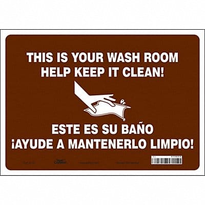 Safety Sign 10 in x 14 in Vinyl