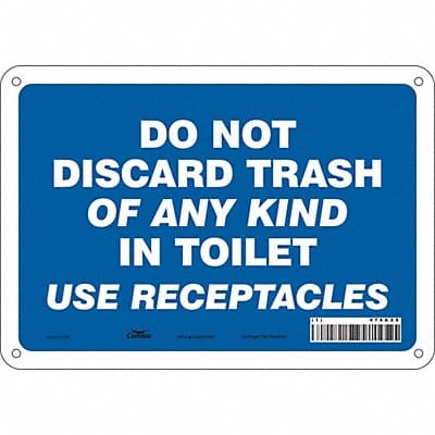 Safety Sign 7 in x 10 in Polyethylene