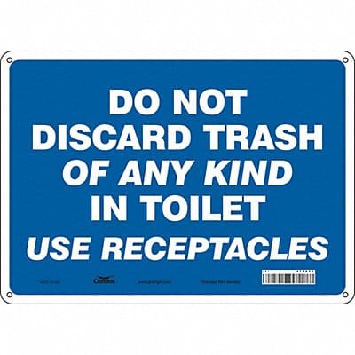 Safety Sign 10 in x 14 in Polyethylene