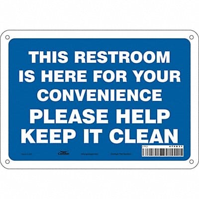 Safety Sign 7 in x 10 in Polyethylene