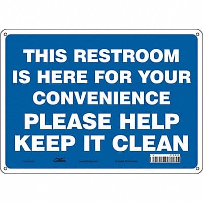 Safety Sign 10 in x 14 in Polyethylene