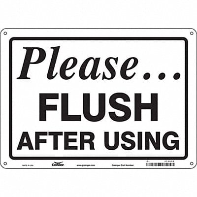 Safety Sign 10 in x 14 in Polyethylene