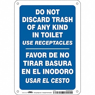 Safety Sign 10 in x 7 in Aluminum