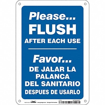Safety Sign 10 in x 7 in Polyethylene