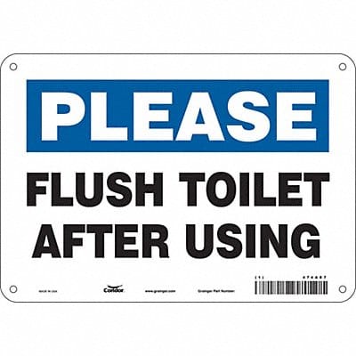 Safety Sign 7 in x 10 in Aluminum