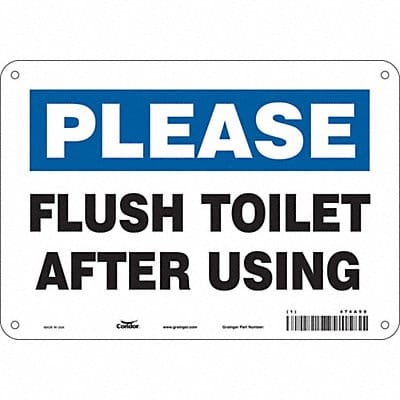 Safety Sign 7 in x 10 in Polyethylene