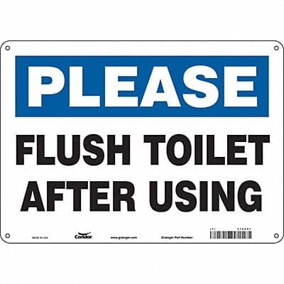 Safety Sign 10 in x 14 in Polyethylene