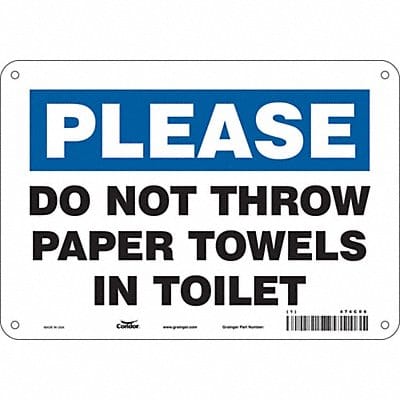 Safety Sign 7 in x 10 in Vinyl