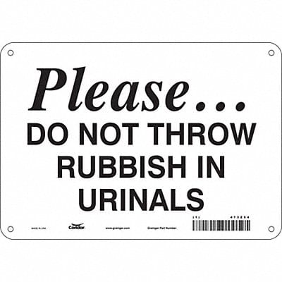 Safety Sign 7 in x 10 in Aluminum