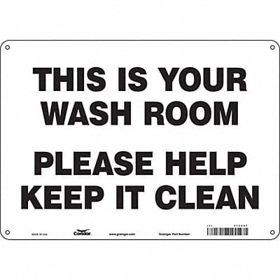 Safety Sign 10 in x 14 in Polyethylene