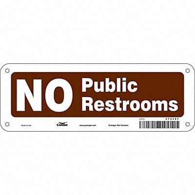 Safety Sign 3 1/2 in x 10 in Aluminum