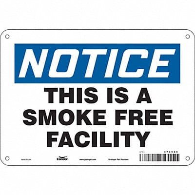 Safety Sign 7 in x 10 in Aluminum