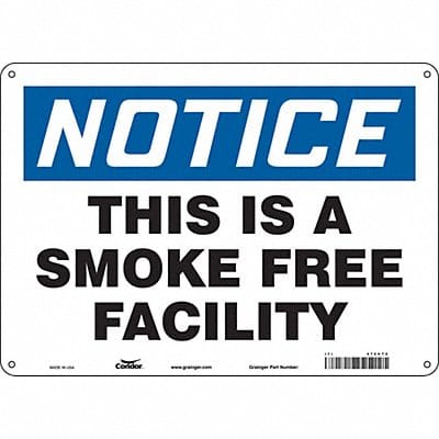 Safety Sign 10 in x 14 in Polyethylene