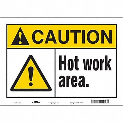 Safety Sign 10 inx14 in Vinyl