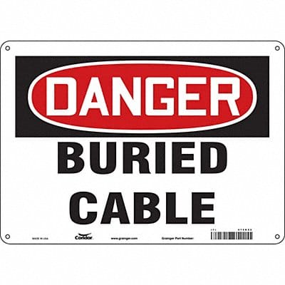 Safety Sign 10 in x 14 in Polyethylene