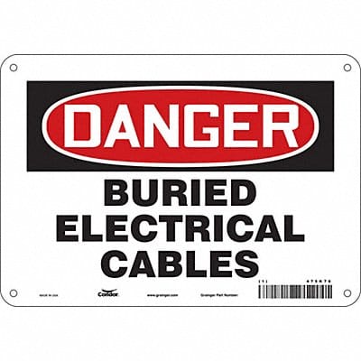 Safety Sign 7 in x 10 in Aluminum