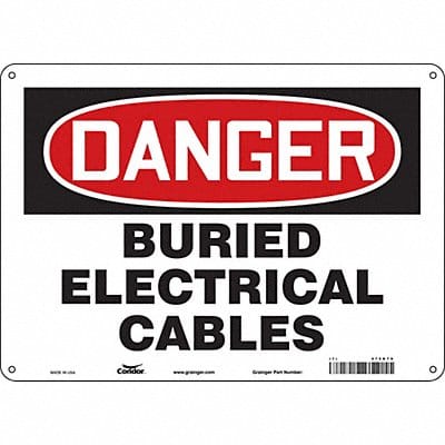 Safety Sign 10 in x 14 in Polyethylene