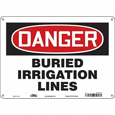 Safety Sign 10 in x 14 in Aluminum