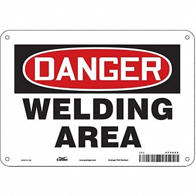 Safety Sign 7 in x 10 in Aluminum