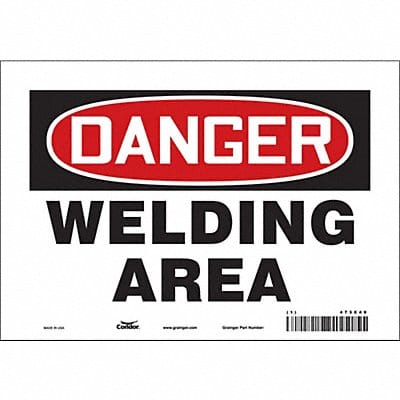 Safety Sign 7 in x 10 in Vinyl