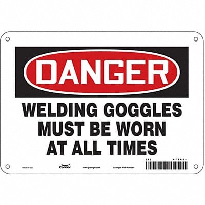 Safety Sign 7 in x 10 in Aluminum