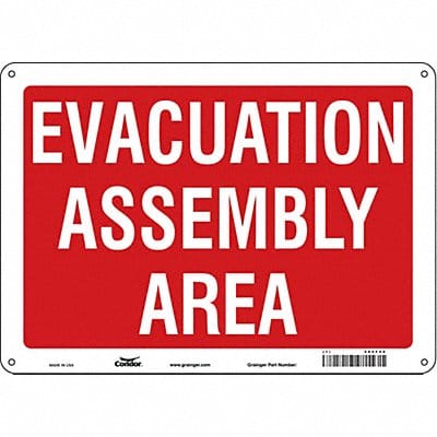 Safety Sign 10 in x 14 in Aluminum