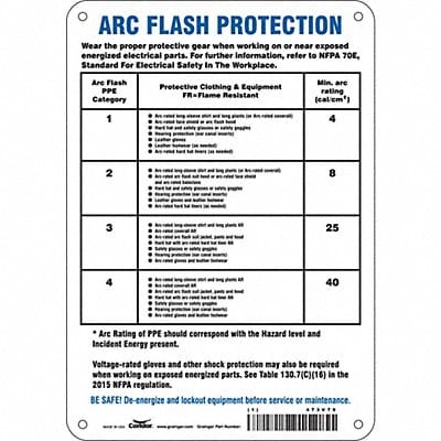 Safety Sign 10 inx7 in Aluminum