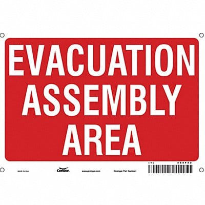 Safety Sign 7 in x 10 in Polyethylene